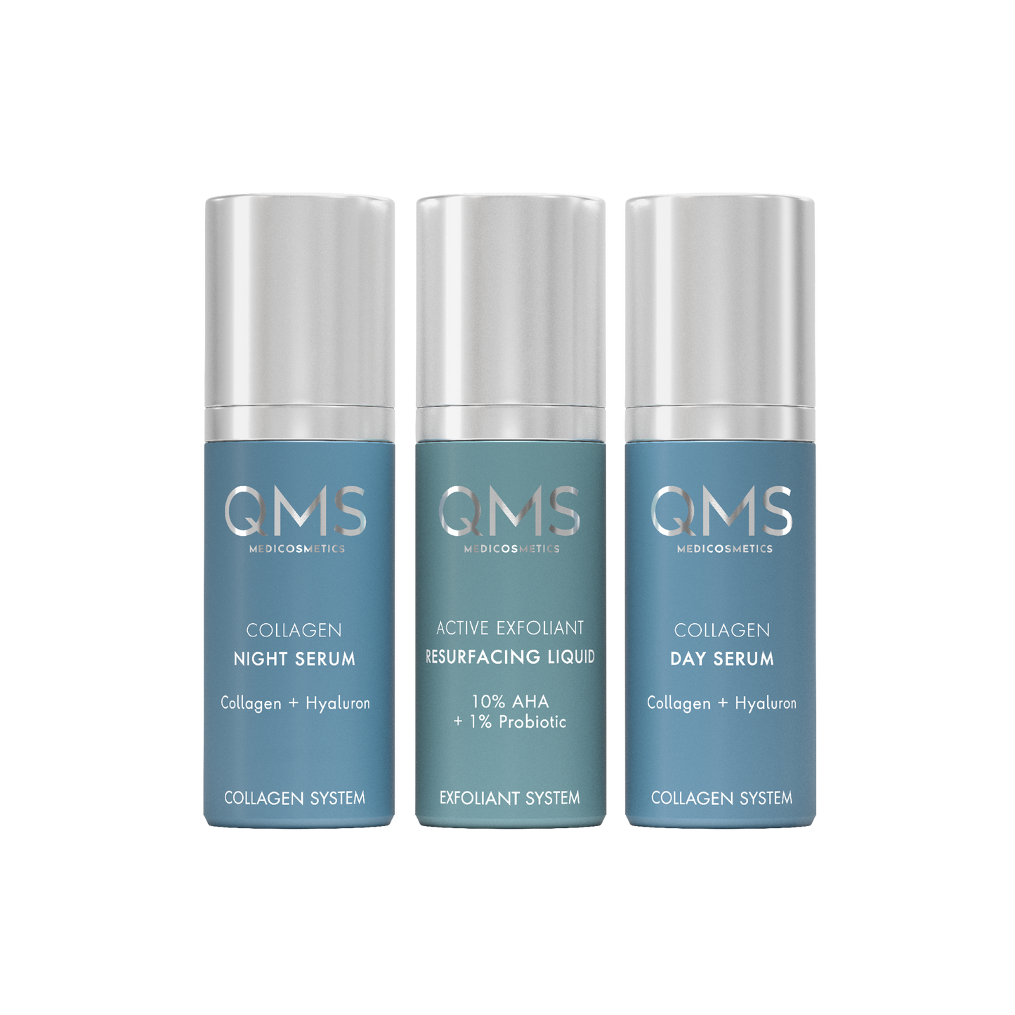 3-Step Care Routine Set Medium 3x7ml, Collagene & Exfoliant